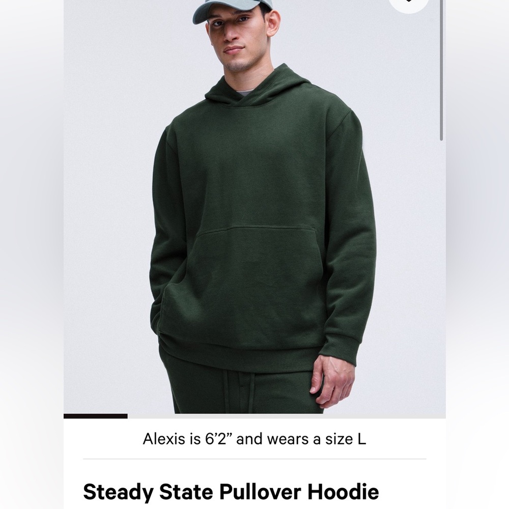 Lululemon Steady State Pullover Hoodie size M Legacy Green